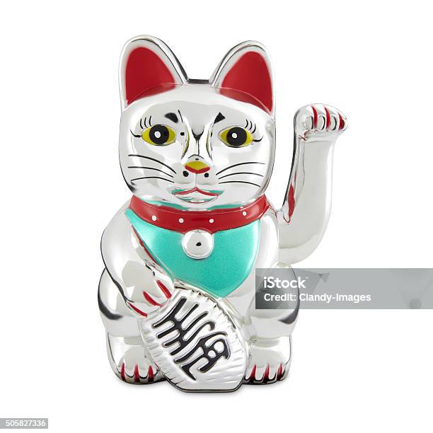Lucky Cat Maneki Neko Stock Photo - Download Image Now - China - East Asia, Cut Out, Domestic Cat
