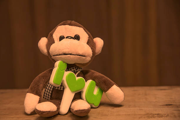 istock Signs of Love Monkey doll with blur. 505828140