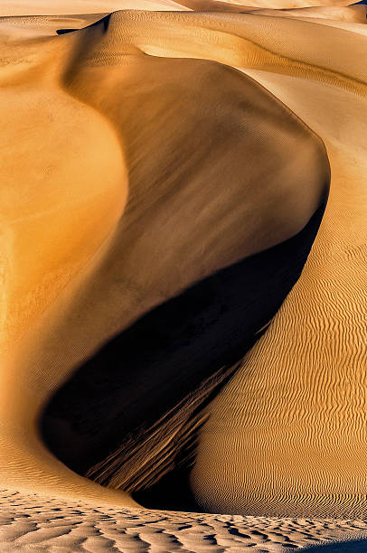 istock Abstract patterns in the sand and dune shapes. 505839239