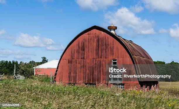 Red Barn In Northern Michigan Stock Photo - Download Image Now - Agriculture, American Culture, Barn