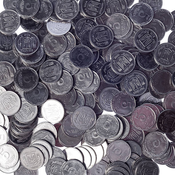 Many of shiny coins metal Many of shiny coins metal. Ukrainian money dibs stock pictures, royalty-free photos & images