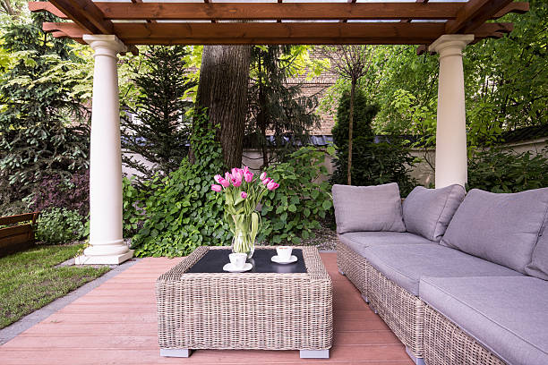 istock Relaxation space in garden 505840526
