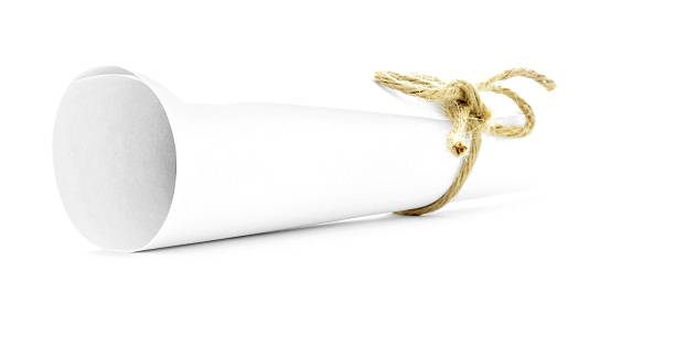 istock White letter scroll tied with string, handmade natural knot isolated 505840832
