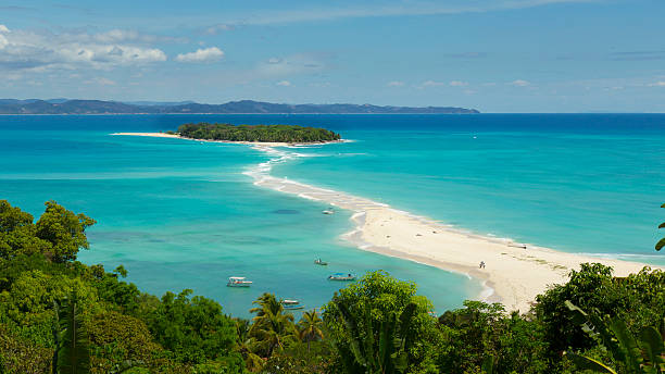 istock Sand path on a paradise beach on turquoise waters 505841324