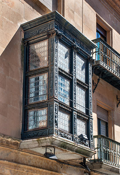 istock Old Balcony in village building 505841658