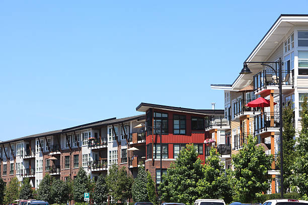 modern low rise condo vida - langley imagens e fotografias de stock