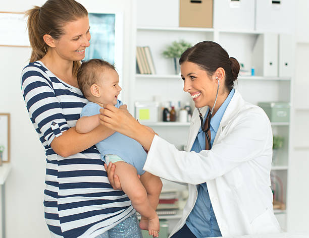 istock Cute baby boy at doctor's office. 505843045