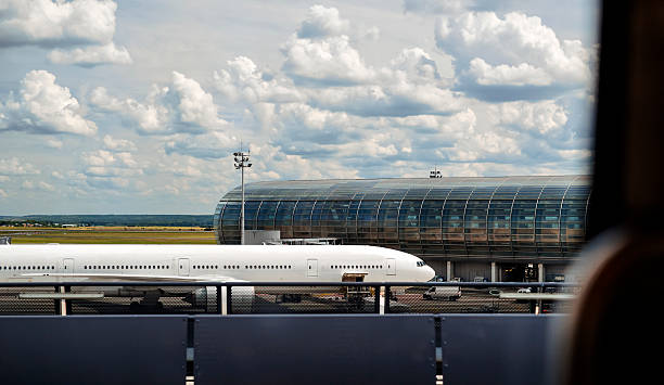 istock airplane in airport 505843287