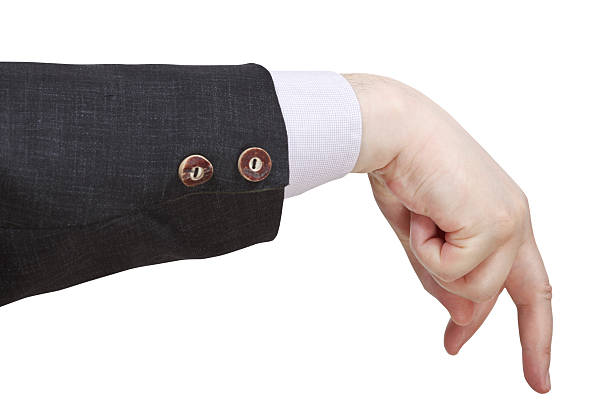 istock walking man from male fingers - hand gesture 505843363