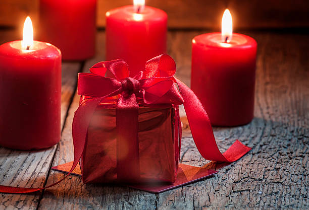 istock Gift for Valentine's Day in a red box 505843684