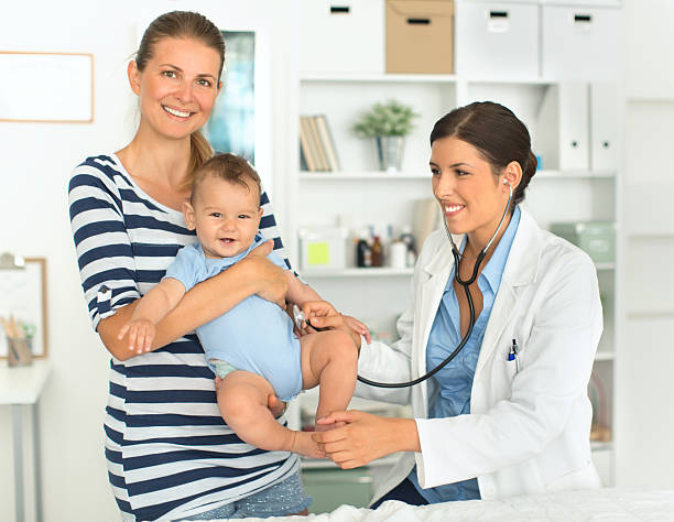 istock Cute baby boy at doctor's office. 505843793
