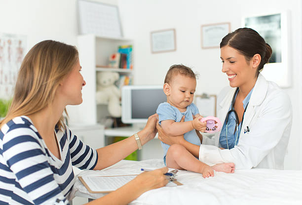 istock Cute baby boy at doctor's office. 505843799