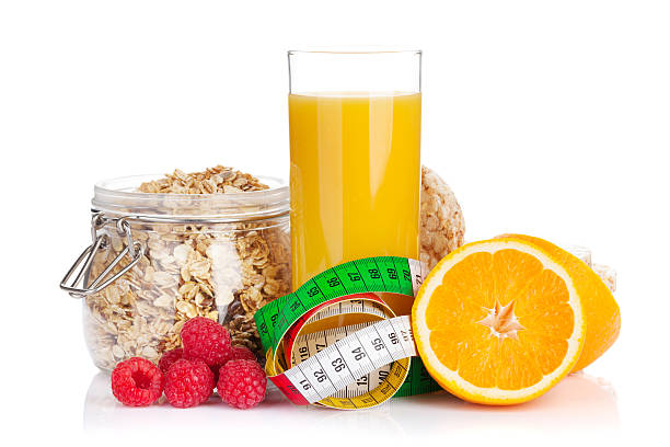 istock Healty breakfast with muesli, berries and orange juice 505844199