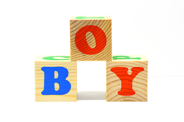 istock Wooden cubes with inscription Boy 505844826