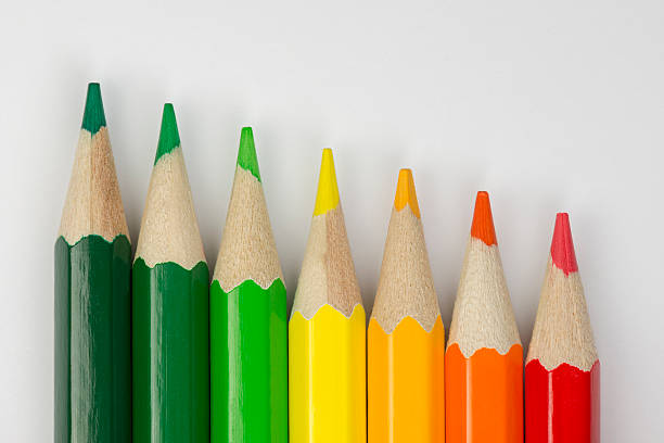 istock Conceptual crayons as energy label colors. 505846046