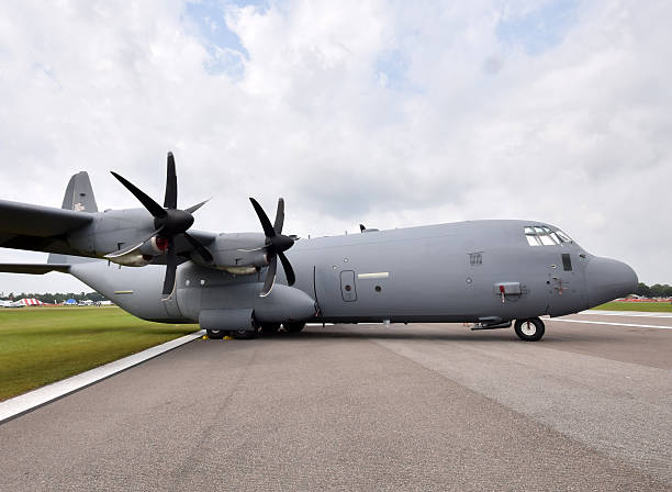 istock Military transport airplane 505848168