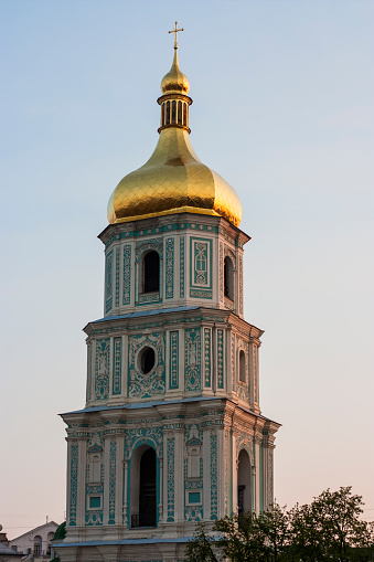The bell tower of St Sophia's Cathedral, Kiev, Ukraine.