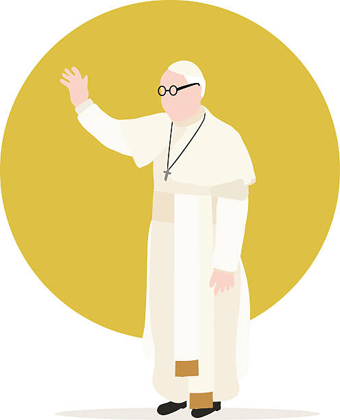 папа римский - pope stock illustrations