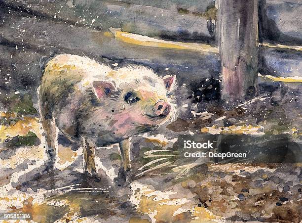 Small Pig Stock Illustration - Download Image Now - Cute, Pig, Agriculture