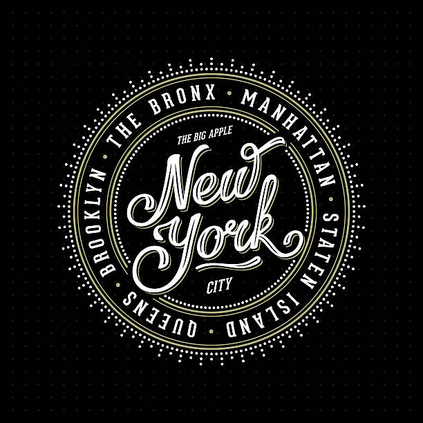 illustrations, cliparts, dessins animés et icônes de inscription new york marque noir - brooklyn sign new york city queens