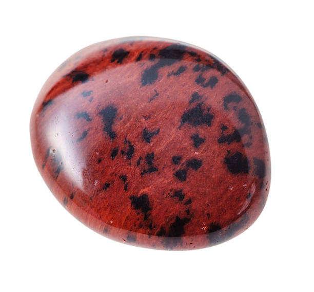 istock Mahogany Obsidian gemstone pebble isolated 505865114