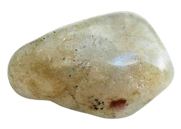 istock one Labradorite gem stone isolated on white 505866750