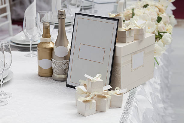istock Wedding boxs and champagne 505866888