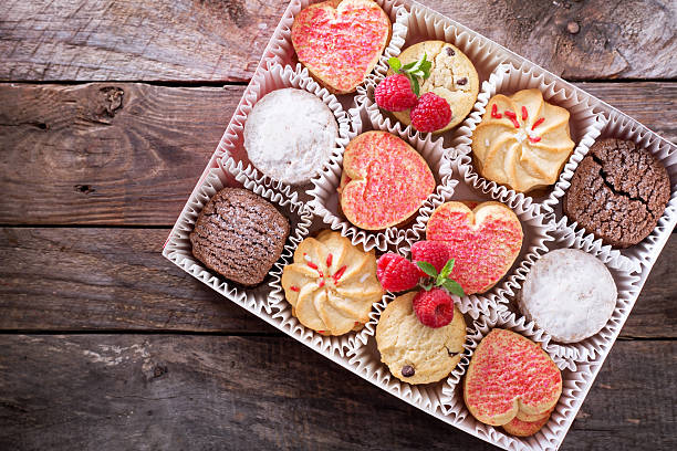 istock Valentines day cookies in a box 505867042