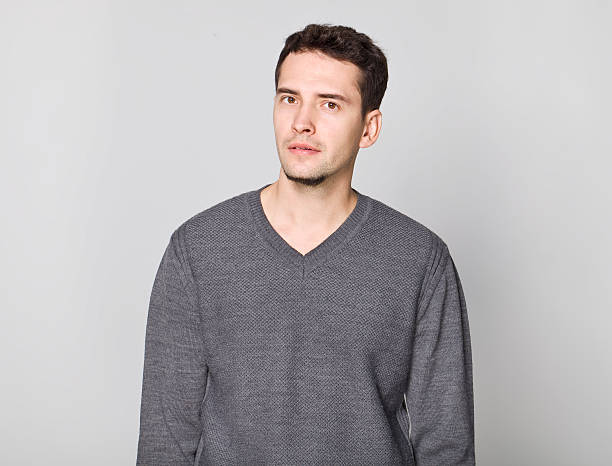istock Handsome man portrait with grey sweater. 505869976