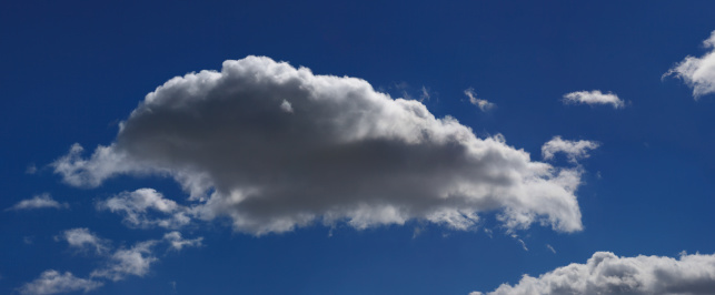 Cumulus clouds are a genus-type of low-level cloud that can have vertical development and clearly defined edges.
