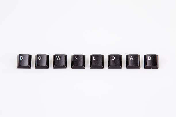 istock download word written with black computer buttons over white 505870605