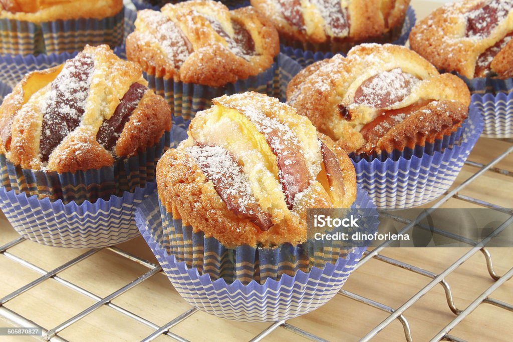 Muffins with nectarines Homemade Muffins with nectarines Muffin Stock Photo