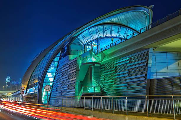 istock Futuristic Metro Station in Dubai, UAE 505871590