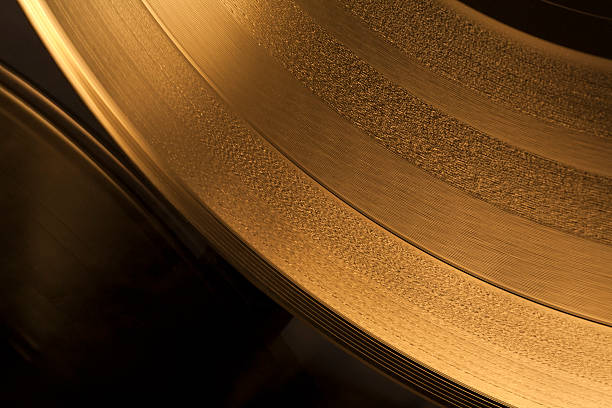 istock Golden Vinyl Record Close-Up 505871993