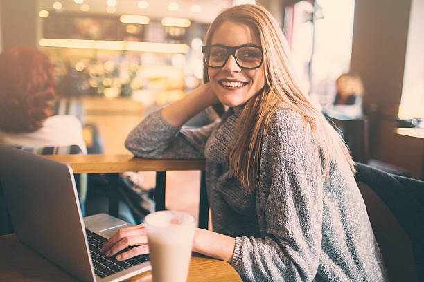 istock Young lady at the cafe 505872056