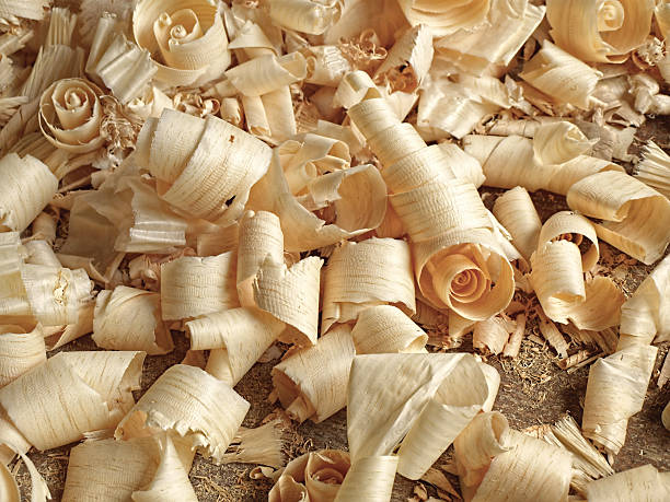 Wood Shavings stock photo