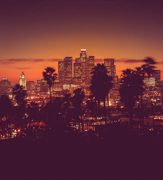istock Downtown Los Angeles photographed at sunset 505872759