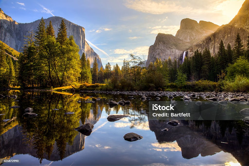 Lever du soleil sur la vallée de Yosemite - Photo de Parc National de Yosemite libre de droits