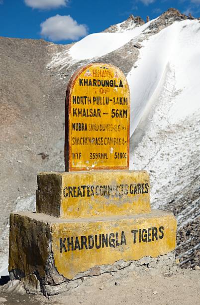 istock Khardung la - the highest road automobile asphalt pass 505874468