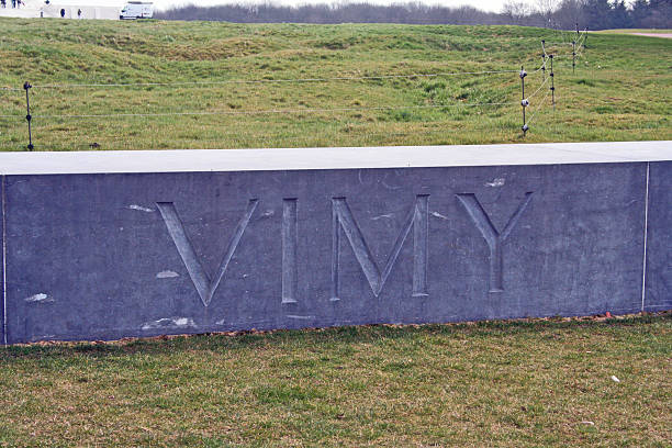 France: The Canadian National Vimy Memorial Vimy, France - March 23, 2009: The entrances to the Canadian National Vimy Memorial on the site of the Battle of Vimy Ridge, near Arras in France. The monument commemorates the First World War Canadian soldiers killed or presumed dead in France who have no known grave. vimy memorial stock pictures, royalty-free photos & images