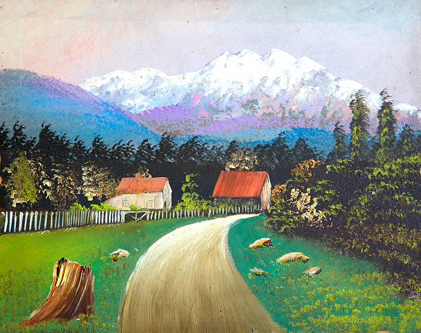 istock Village near mountains in the summer 505875048
