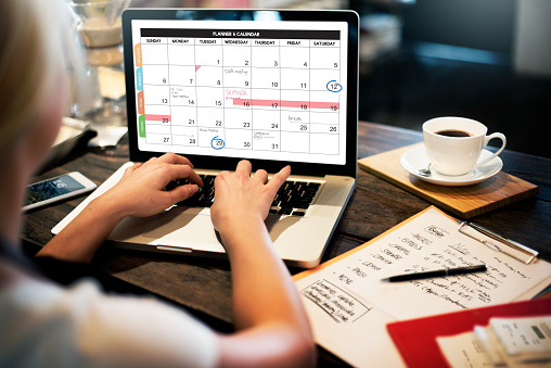 Calendario de planificación recordar el concepto de gestión de la organización photo