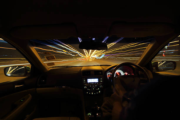 istock motion blur  of the vehicle and light 505887426