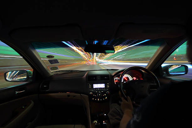 istock motion blur  of the vehicle and light 505887452