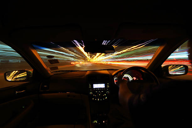 istock motion blur  of the vehicle and light 505887466