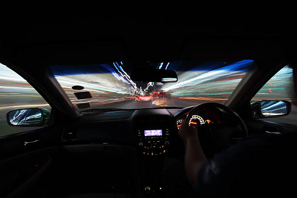 istock motion blur  of the vehicle and light 505887498