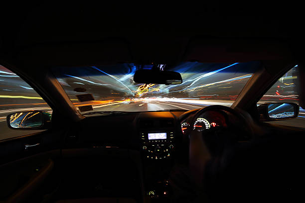 istock motion blur  of the vehicle and light 505887510
