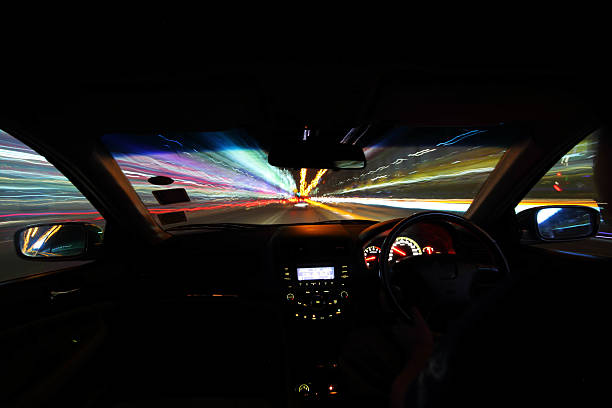 istock motion blur  of the vehicle and light 505887534