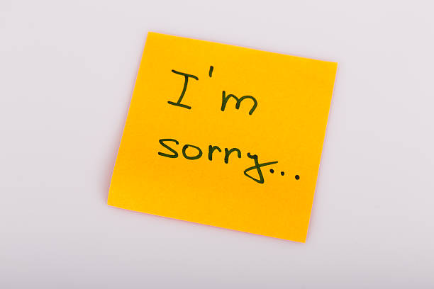 istock Sticky Note Message isolated on white - I am sorry 505887605