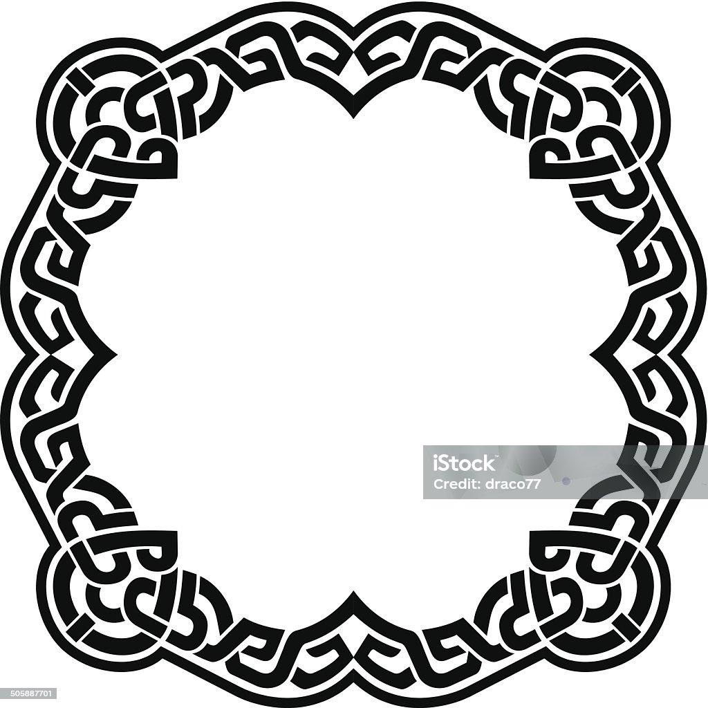 Celtic Frame Blank decorative Celtic border on white. Border - Frame stock vector